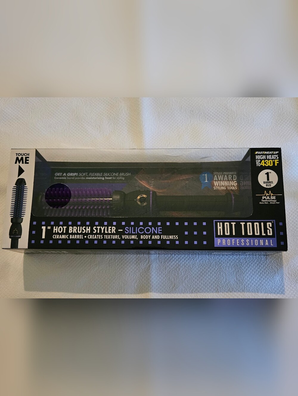 Hot Tools Professional Silicone Hot Brush Styler Ceramic Barrel Hair Tool